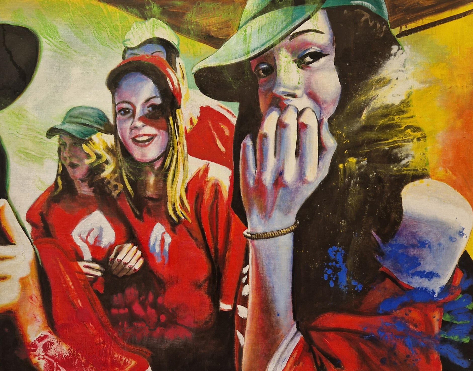 Green cap, Oljemaleri på lerret 100x80cm