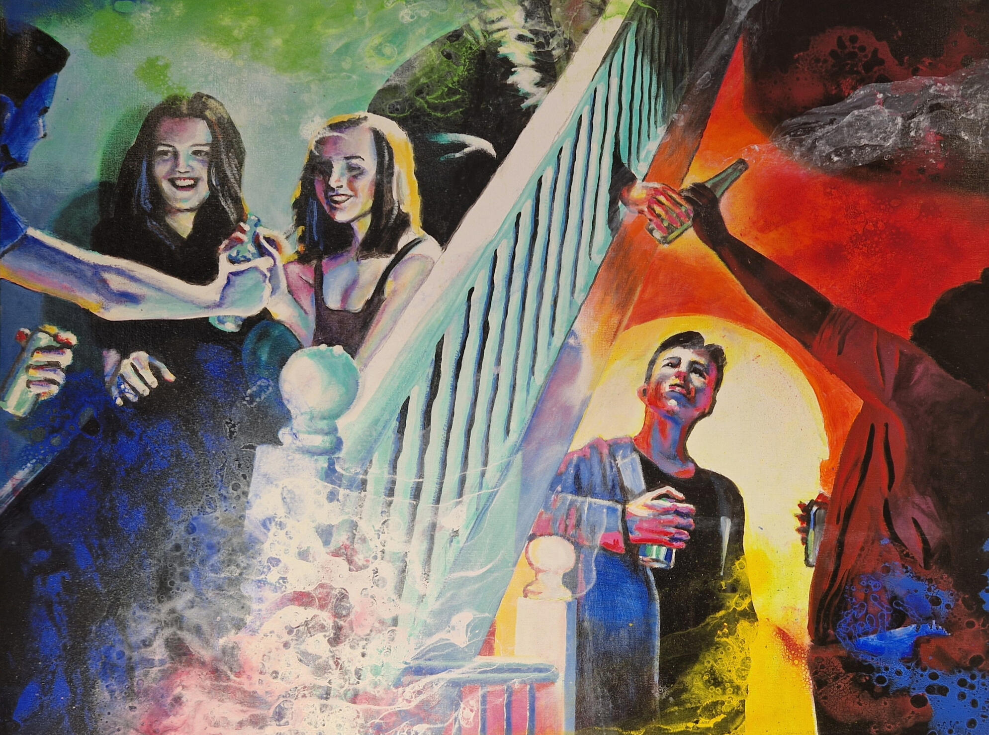 Party, Oljemaleri på lerret 100x80cm