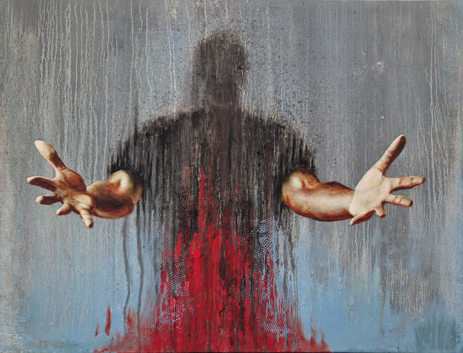 Rottefangeren, Oljemaleri på lerret,120x88cm