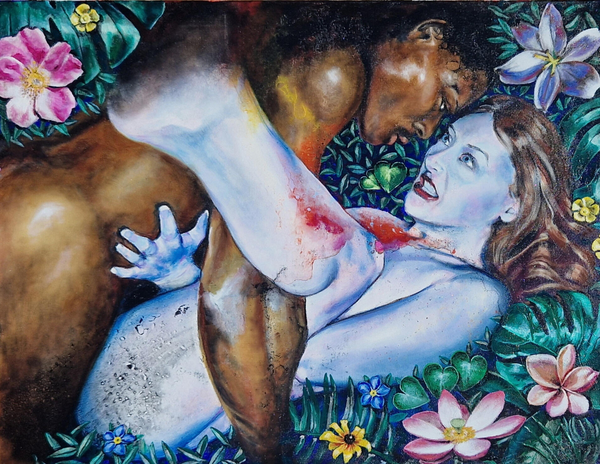 Paradise 2, Oljemaleri på lerret 100x80cm