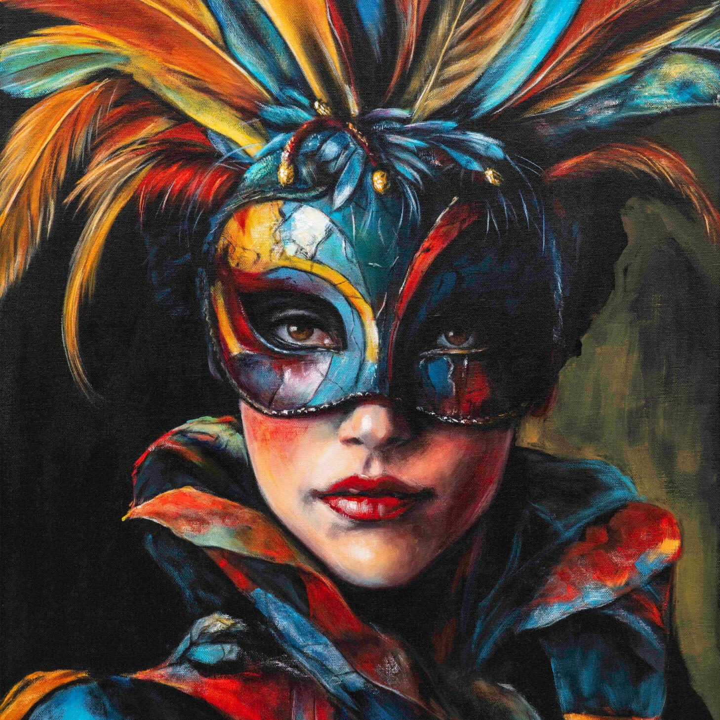 The Quiet Masquerade. Akryl på lerret. 50x70 cm.
