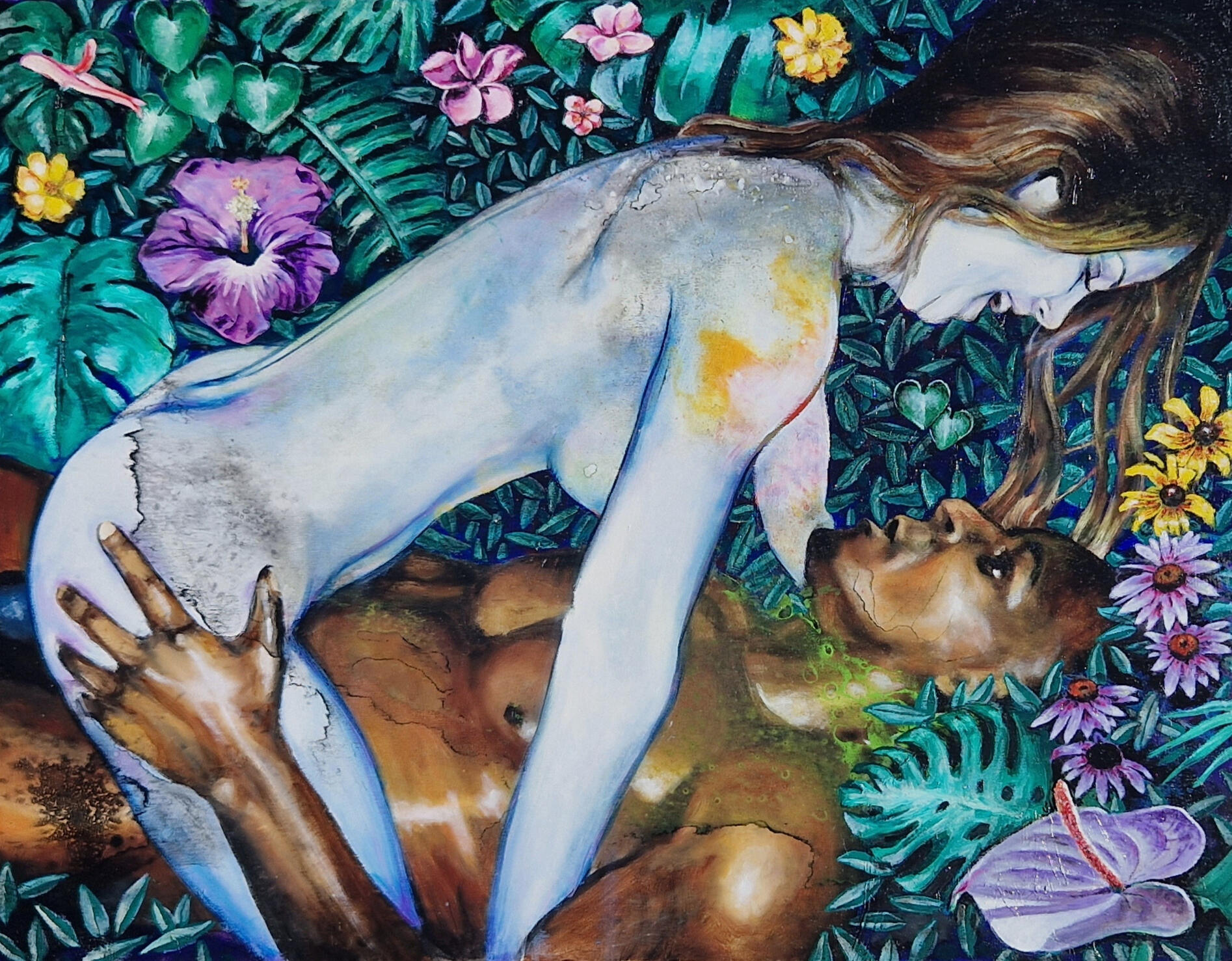 Paradise 1, Oljemaleri på lerret 100x80cm