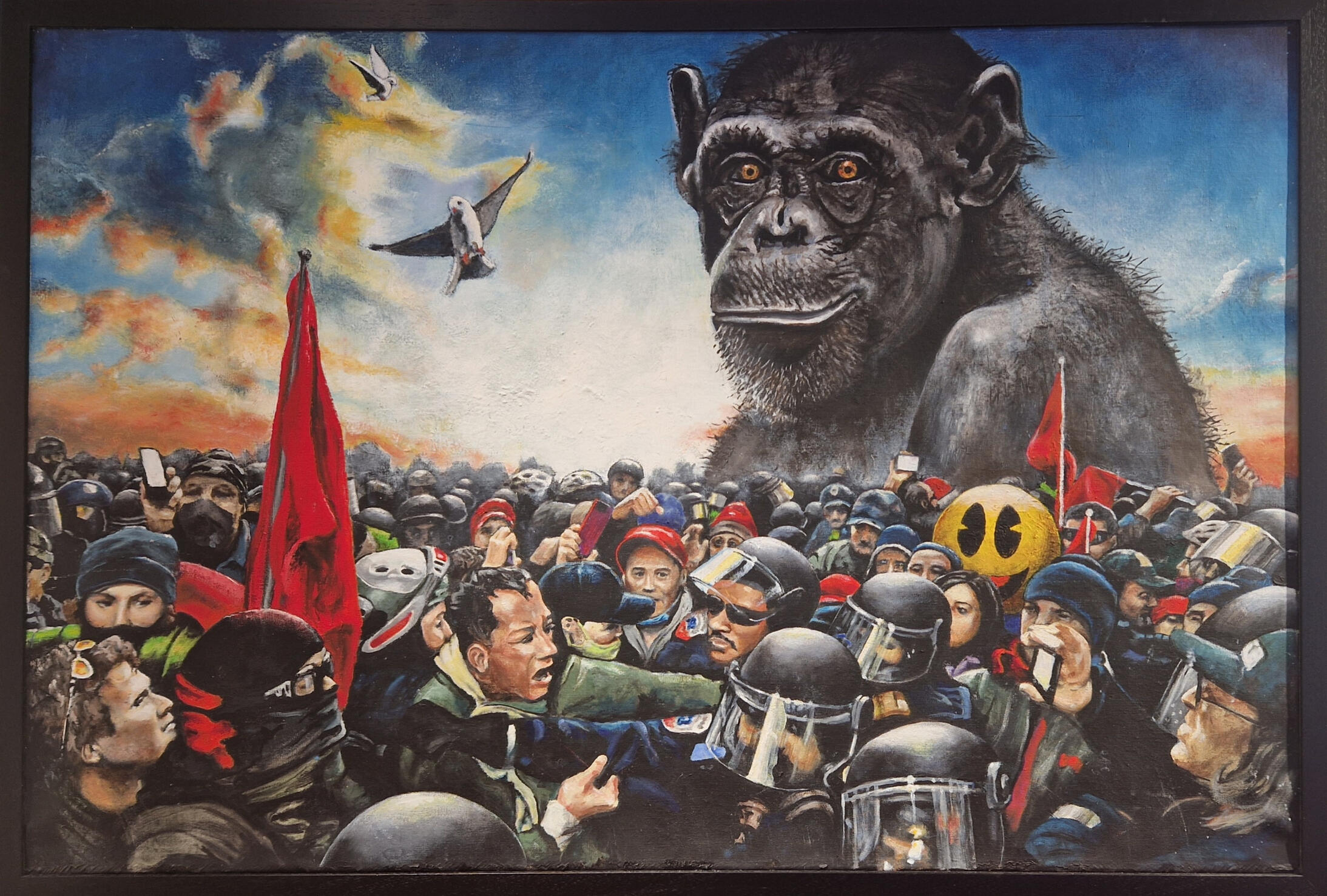 Monkey, Oljemaleri på lerret 120x80cm